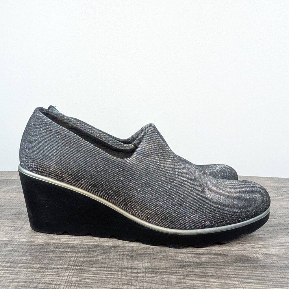 Nordstrom Toni‎ Pons Metallic Silver Wedge Heels Size 41 or 9